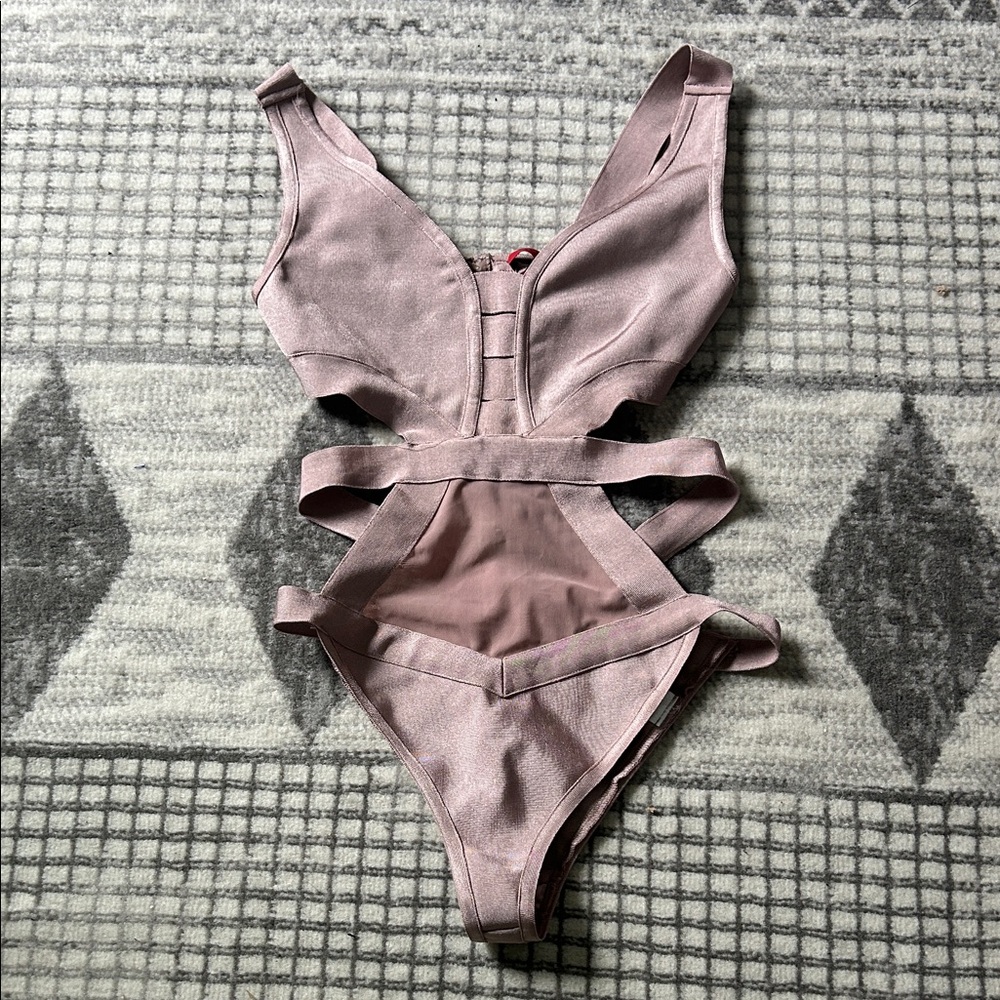 WOW Couture Dusty Pink Cut-Out One Piece